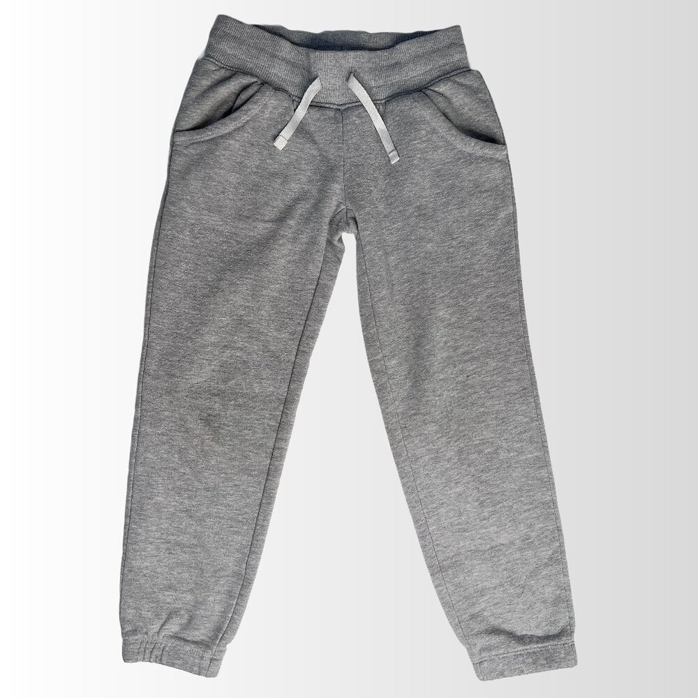 Gray Jogger Sweatpants XS 4 5 Boys Girls Elastic Waist
